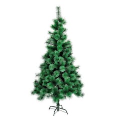 Brad artificial tip pin clasic de craciun, pentru interior/exterior, inaltime 120 cm, suport metalic inclus, verde