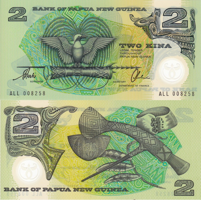 PAPUA NEW GUINEA 2 kina ND 1996 polymer UNC!!!