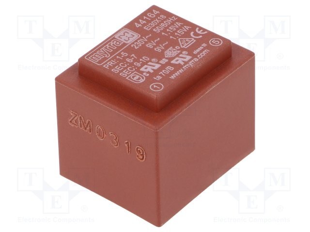 Traf 2x9V 2x128mA 2.3VA incapsulat