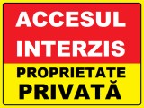 Placuta pentru accesul interzis proprietate privata