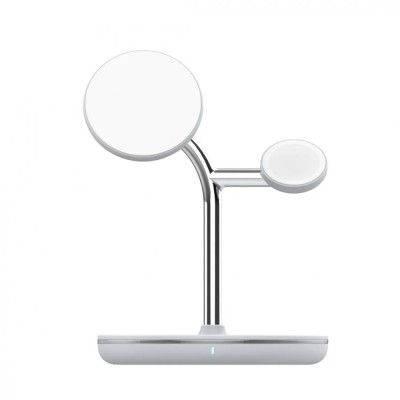 Incarcator wireless birou Tellur, 3-in-1, MFI, certificat MagSafe 15W, Watch foto