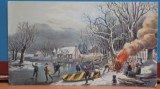U.S.A. - NEW YORK - COPII PATININD PE GHEATA UNUI RIU -NECIRCULATA,FORMAT MARE