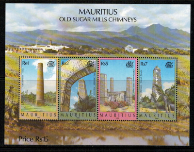 Mauritius 1999 - Arhitectura, hornuri, bloc neuzat foto