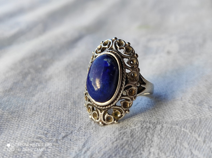 INEL argint cu LAPIS LAZULI etnic TRIBAL vechi RAR vintage DE EFECT splendid