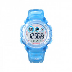 Ceas de copii sport SKMEI 1451 waterproof 5ATM cu cronometru,alarma, data si iluminare ecra, albastru foto