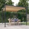 vidaXL Pavilion de grădină, acoperiș retractabil, gri taupe, 3x3 m 318536