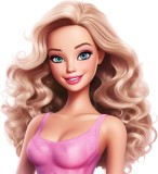 Cumpara ieftin Sticker decorativ, Barbie, Roz, 65 cm, 8402ST-7, Oem