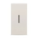 &Icirc;ntrerupător simplu modular ELBI Moda Voice 1M 10AX cu LED albastru &icirc;ncorporat, design elegant &icirc;ncastrat disponibil &icirc;n 4 nuanțe pentru orice decor
