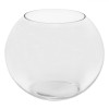Vază Decorativă, Rotundă, Transparentă, Diametru 25cm x Înălțime 19.7cm, Sticlă, Oem