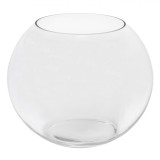 Vază Decorativă, Rotundă, Transparentă, Diametru 25cm x &Icirc;nălțime 19.7cm, Sticlă, Oem