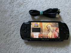 PSP 3004 Modat cu jocuri pe card+incarcator,NFS,Minecraft,God of war,Mario foto