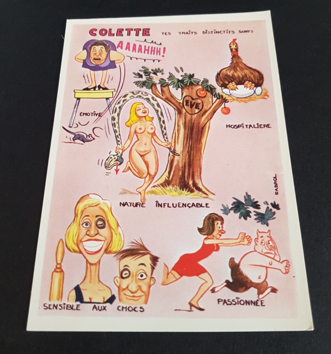 Natur - Carte poștală vintage umoristică franțuzească