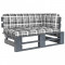 Canapea de colt din paleti de gradina gri lemn pin impregnat GartenMobel Dekor
