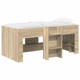 vidaXL Cadru de Pat &Icirc;nalț pentru Copii 2 pcs Sonoma Lemn prelucrat 3422573