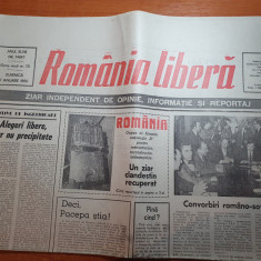 ziarul romania libera 7 ianuarie 1990-articole despre revolutie