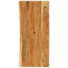 Blat lavoar baie lemn masiv acacia 140x52x3.8 cm vidaXL, margine naturala, rustic, finisat