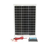 Panou solar 30W/18V fotovoltaic monocristalin 560x345x25mm cu regulator de incarcare 12/24V 20A, cablu 1.5/2m Breckner Germany