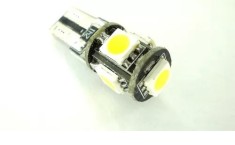 W5W 5 SMD CANBUS 5050 alb-xenon bec led fara eroare ars pozitie plafoniera foto