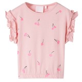 Tricou pentru copii, roz deschis, 128 GartenMobel Dekor, vidaXL