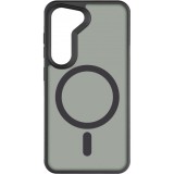 Husa MagSafe pentru Samsung Galaxy S23 S911, 3MK, Smoke MagCase, Neagra
