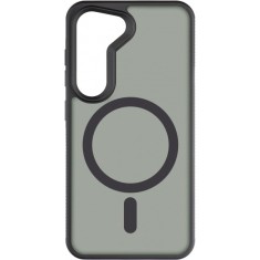 Husa MagSafe pentru Samsung Galaxy S24 S921, 3MK, Smoke MagCase, Neagra