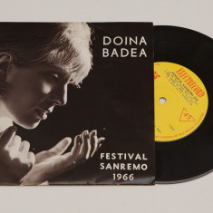 Doina Badea – Festival Sanremo 1966 - disc vinil vinyl mic 7" NOU