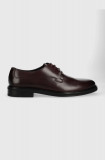 BOSS pantofi de piele Larry-L barbati, culoarea bordo, 50497778