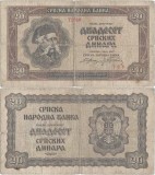 1941 (1 V), 20 dinara (P-25) - Serbia!