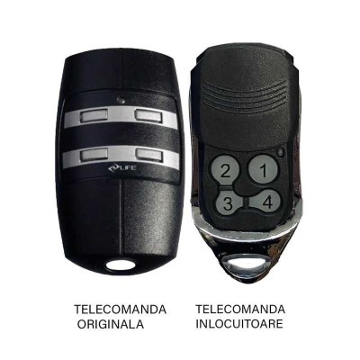 Telecomanda poarta garaj Life cu 4 canale FIDO frecventa 433.92MHz Codificare LIFE Rolling Code Baterie alcalina 12V compatibila foto