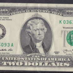 M1 - Bancnota foarte veche - America USA - 2 dolari - 2013