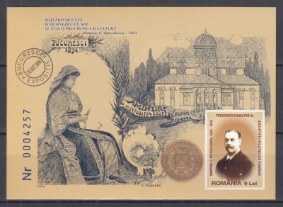 ROMANIA 2005 LP 1699 D.C.BUTCULESCU - 160 DE ANI DE LA NASTERE COLITA MNH foto