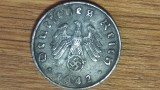 Germania -moneda de colectie istorica- 10 pfennig 1942 A - Reichspfennig - zinc!, Europa