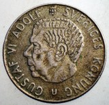F.552 SUEDIA GUSTAF VI ADOLF 1 KRONA 1965 U ARGINT