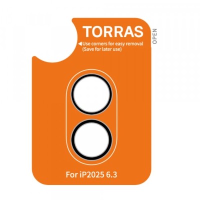 Folie de protectie Camera Spate Torras Lensguard pentru Apple iPhone 17, Sticla Securizata, Neagra foto