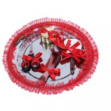 Cumpara ieftin Tavita Turta cu 6 Piese - Inox - 30cm - Rosu- TPT21