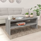 Gossi masuta de cafea, gri sonoma, 100x40x40 cm, lemn prelucrat