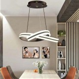 Cumpara ieftin Lustra LED 100W, forma infinit maro, telecomanda, aplicatie telefon, lumina/rece/calda/neutra, intensitate reglabila