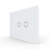 Cumpara ieftin Panou Intrerupator Dublu cu Touch LIVOLO Din Sticla, Standard Italian SmartElectro IntelligentHouse