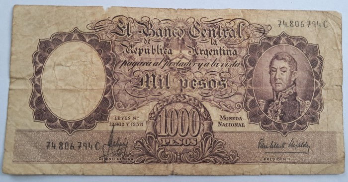 Argentina, 1000 Pesos