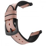 Curea hibrid piele-silicon, compatibila Samsung Galaxy Watch 4 Classic, 46mm, telescoape Quick Release, Kobi Pink