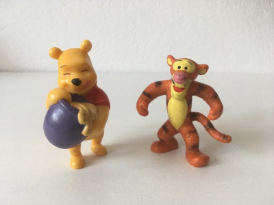 Lot 2 figurine Bully Winnie the Pooh / Tigger, Germany, 7 cm, cauciuc foto