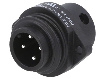 Conector Circular 4 Pin 16A IP67 foto