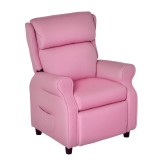 HOMCOM Kindersofa Kindercouch Kindersessel Sessel Liegesofa reglabil cu suport pentru picioare pentru copii &icirc;ntre 3-5 ani băieți și fete Roz 58 x 53 x
