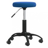 VidaXL Taburet de masaj, albastru, catifea