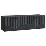 vidaXL Oglindă TV montată pe perete Pe perete Negru 98 x 31 x 30 cm 899066