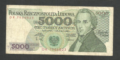 POLONIA 5000 5.000 ZLOTI ZLOTYCH 1988 [2] P - 150 c foto