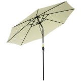 Outsunny Umbrelă de Grădină &Icirc;nclinabilă, cu Manivelă și Tijă Demontabilă, din Metal și Poliester, &Oslash;295x250 cm, Albastru | Aosom Romania