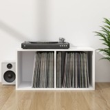 vidaXL Cutie pentru depozitare vinyl-uri, alb, 71 x 34 x 36 cm, PAL