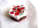 cutie lemn decorata cu maci 38689