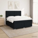 Cumpara ieftin Pat boxspring cu saltea Negru 160 x 200 cm Tesatura